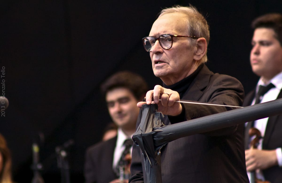 Ennio Morricone conducting